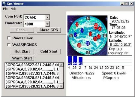 HOLUX GR 213U - Configurer le baudrate et le port scan com - 5