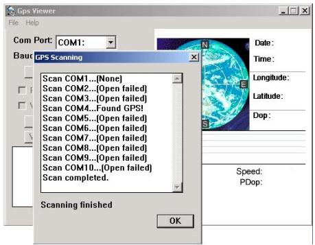 HOLUX GR 213U - Configurer le baudrate et le port scan com - 3