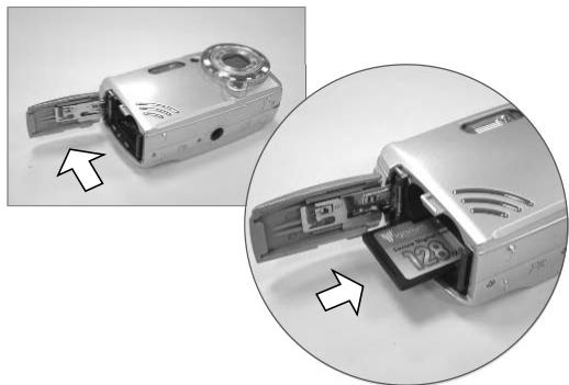 FERRANIA SD-511 - Insérer ou retirer une carte SD - 1
