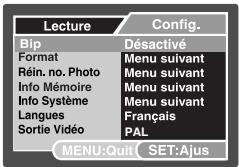 FERRANIA SD-830 - Menu configuration - 2