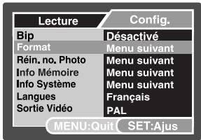 FERRANIA SD-830 - Formater la carte mémoire ou la mémoire interne - 1