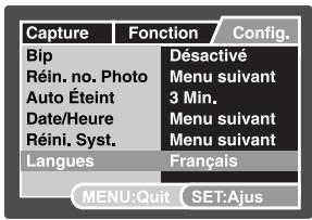 FERRANIA SD-830 - Choisir la langue - 1