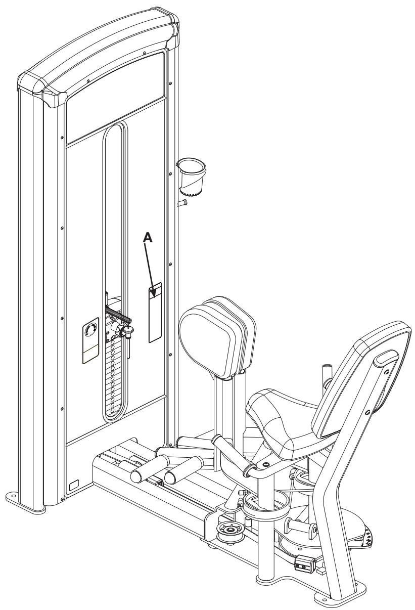 CYBEX INTERNATIONAL 12210 HIP ADDUCTION - Autocollants d'avertissement/mise en garde - 2
