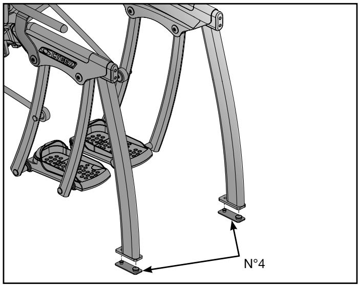 CYBEX INTERNATIONAL 620A ARC - Fixez les patins. - 1