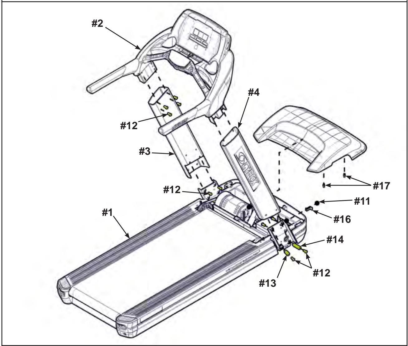 CYBEX INTERNATIONAL 625T TREADMILL - Déballez et vérifiez le contenu des boîtes. - 3
