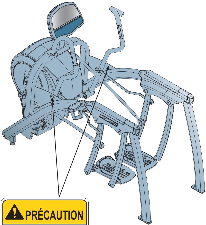 CYBEX INTERNATIONAL 630A ARC - Les autocollants de précaution - 1