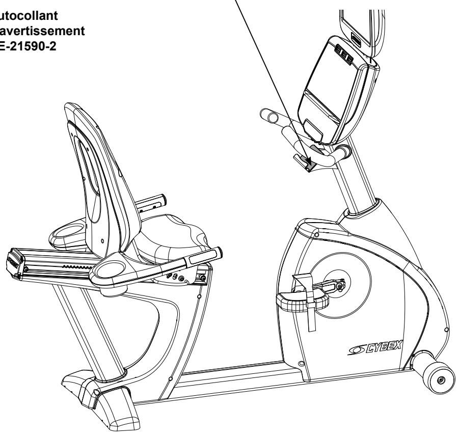 CYBEX INTERNATIONAL 750C-750R CYCLE - OBSERVEZ CES PRECAUTIONS POUR EVITER TOUT RISQUE DE BLESSURE - 1