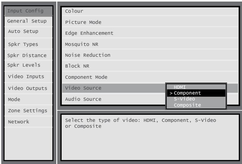 ARCAM AVR600 - Selection de la source audio (version logiciel 1.9+) - 1