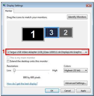TARGUS USB 2.0 LATPOP DOCKING STATION - Controlar a VisualizaçãoutilizandoWindows Display Properties(Propriedades de Visualização doWindows) - 4