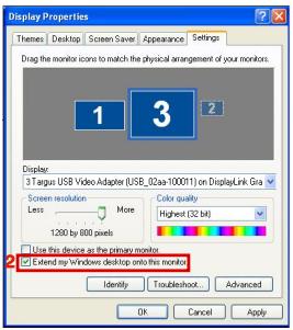 TARGUS USB 2.0 LATPOP DOCKING STATION - Controllare il Displaytramite le Proprietà di visualizzazione di Windows - 7