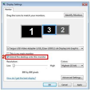 TARGUS USB 2.0 LATPOP DOCKING STATION - Controlar a VisualizaçãoutilizandoWindows Display Properties(Propriedades de Visualização doWindows) - 6