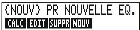 HP 17BII - Le menu EQUA - 1