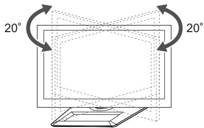 LG 42LM3400 - Ajustement de l'angle de la TV afin de trouver le meilleur angle de vue - 1