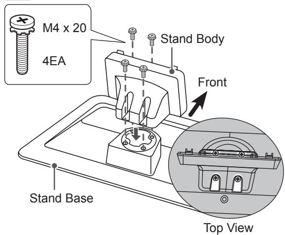 LG 47LM640S - Attaching the stand - 1
