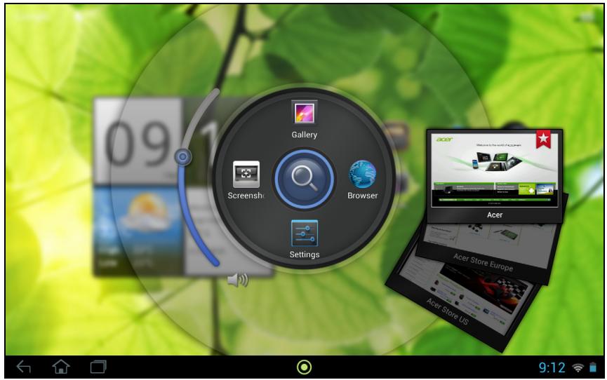 ACER ICONIA TAB W700P - Acer Ring - lancement rapide - 1