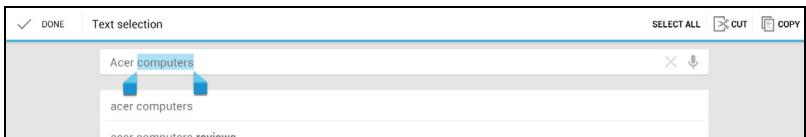 ACER ICONIA TAB W700P - Sélectionner le texte - 3