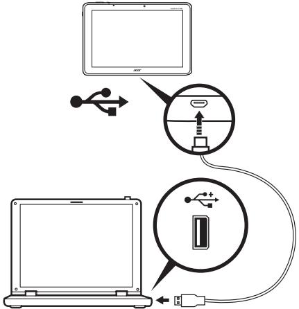 ACER ICONIA TAB W700P - Connector à un PC comme périphérique de stockage USB - 1