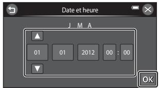 NIKON COOLPIX S6300 - Modifie la date et l'heure, puis touchez OK. - 1