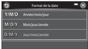 NIKON COOLPIX S6300 - Touchez le format de date souhaïte. - 1
