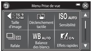 NIKON COOLPIX S6300 - Touchez une option de menu. - 1
