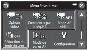 NIKON COOLPIX S6300 - Fonctions réglables à l'aide de la commande (menu video) - 3