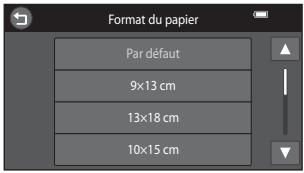 NIKON COOLPIX S6300 - Sélectionnez le format de papier voulu sur l'écran tactile. - 1