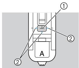 BROTHER DS-140 - Abaissez le fil supérieur pour le faire passer dans l'orifice du pied-de-biche. - 3