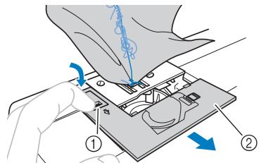 BROTHER DS 140 - Pour enlever le tissu de la machine - 1