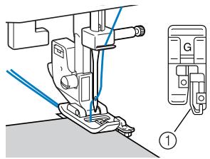 BROTHER DS 140 - Utilisation du pied pour surjet - 1