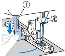 BROTHER CS 10 - Abaissez au maximum le levier de boutonnière. - 1