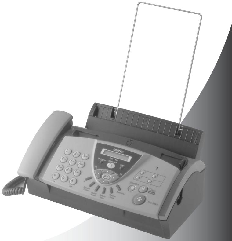 BROTHER FAX-T102 - GUIDE DE L'UTILISATEUR - 1
