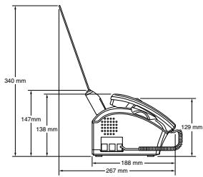 BROTHER FAX-T102 - Dimensions - 1
