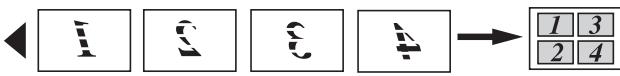 BROTHER DCP-J132W - Placez le document face imprimée vers le bas dans le sens indiqué ci-dessous : - 4