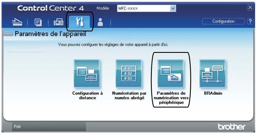 BROTHER MFC-8510DN - Paramètres de la touche scan - 1