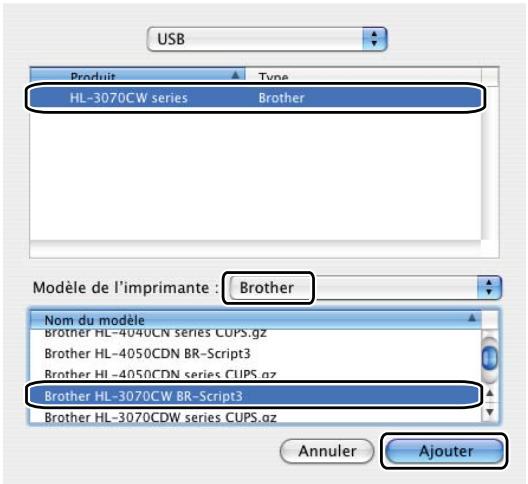 BROTHER HL-3040CN - Choisissez USB. - 2