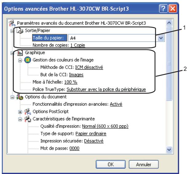 BROTHER HL-3040CN - Options avancées - 1