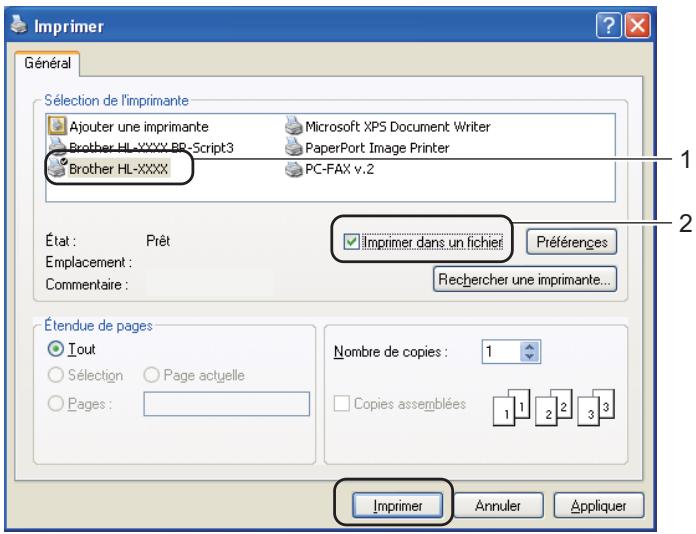 BROTHER HL-4140CN - Création d'un fichier PRN ou PostScript® 3™ uniquement pour l'impression directe - 1
