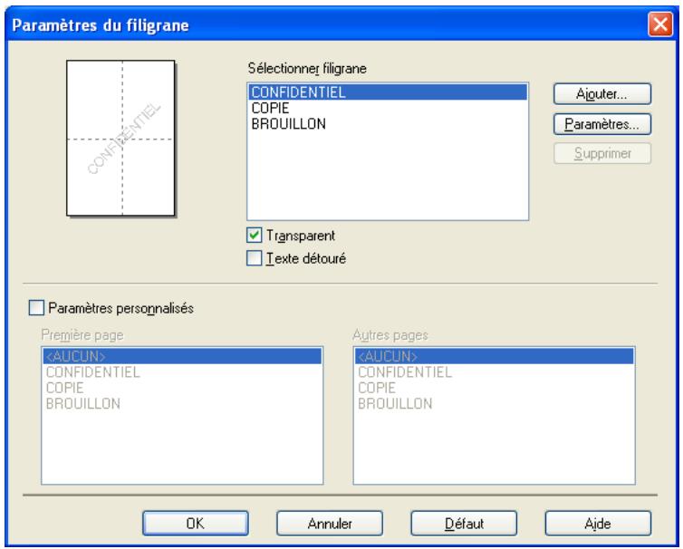 BROTHER HL-6180DW - Paramètres du filigrane - 1