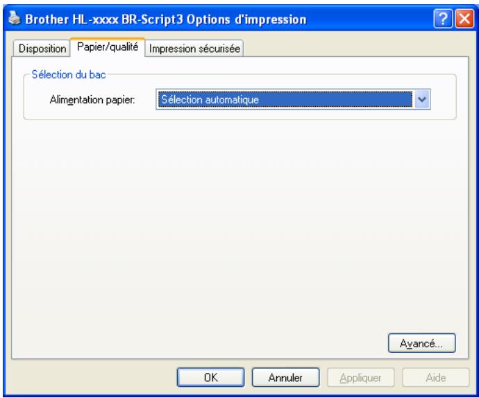 BROTHER HL-6180DW - Onglet Papier/qualité - 1