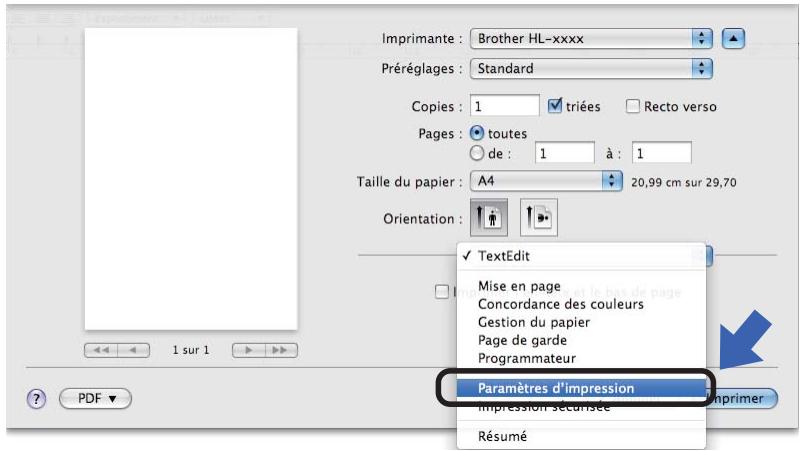 BROTHER HL-5450DNT - Choix des options d'impression - 1