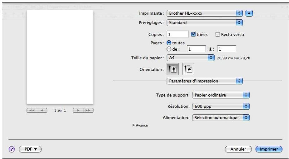 BROTHER HL-5450DNT - Paramètres d'impression - 1