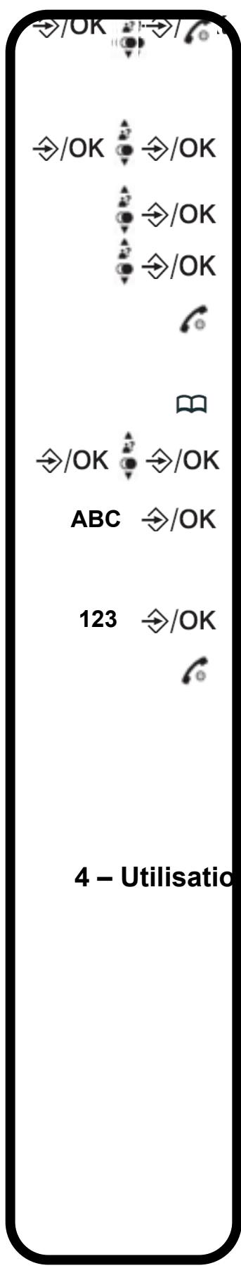 LOGICOM LOLA 250 - 3-3- Modifier le volume de la sonnerie - 1