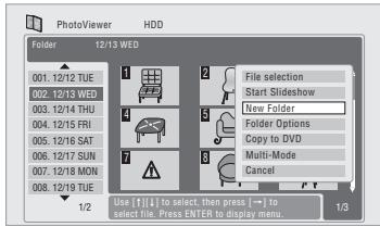 PIONEER DVR-640H-AV (RCS-606H - Sélectionnez 'New Folder'. - 1
