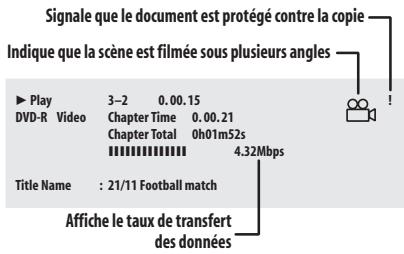 PIONEER DVR-640H-AV (RCS-606H - Affichage des informations concernant le disque dur ou le disque charge - 4