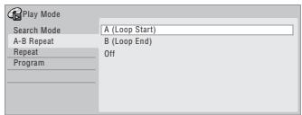 PIONEER DVR-640H-AV (RCS-606H - Pendant la lecture, selectionnez 'A-B' or le menu Play Mode. - 1
