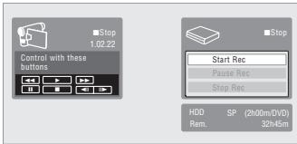 PIONEER DVR-640H-AV (RCS-606H - Sélectionnez 'Start Rec'. - 1