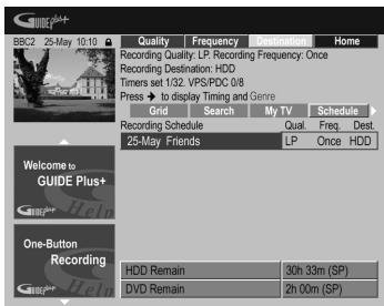 PIONEER DVR-640H-AV (RCS-606H - Mettez en surbrillance le titre droit d'enregistrement. - 1