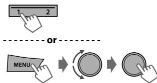 JVC KD-X250BT - Selecting a preset station - 1
