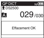 OLYMPUS DS 2500 - Effacement d'un fichier - 5