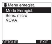OLYMPUS DS 2500 - Sélectionnez [Mode Enregist.] dans l'écran [Menu enregist], puis appuyez sur la touche PLAY/OK ou▶I. - 1